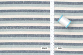 Japanese Fabric Shokunin Collection Deadstock Yarn-Dyed Slub Stripes - blue - 50cm
